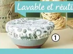 COUVERCLES EN TISSU Ă 15,5 cm, Ă 18,5 cm et Ă 21 cm. Coton.