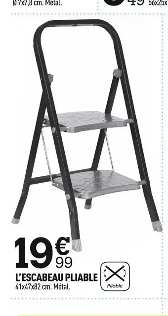 Centrakor L'ESCABEAU PLIABLE 41x47x82 cm. Métal. offre