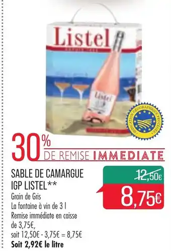 Match Sable De Camargue IGP Listel offre