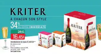 Match Vin Mousseux De Qualité Kriter offre