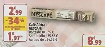 Coccinelle Supermarché Café Africa NESCAFE offre