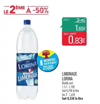 Match Limonade Lorina offre