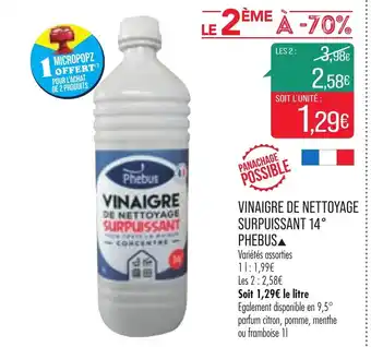 Match Vinaigre De Nettoyage Surpuissant 14° offre