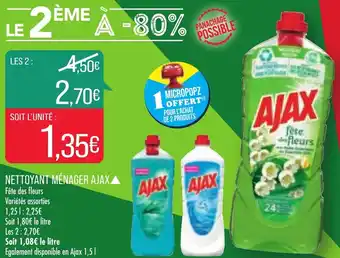 Match Nettoyant Ménager Ajax offre