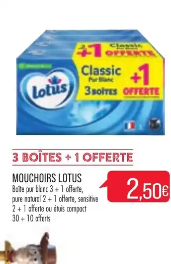 Match Mouchoirs Lotus offre