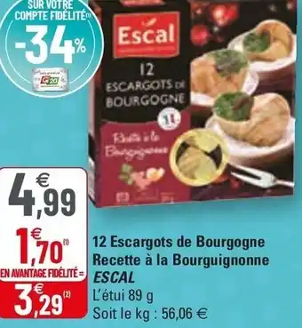 G20 12 Escargots De Bourgogne Recette offre