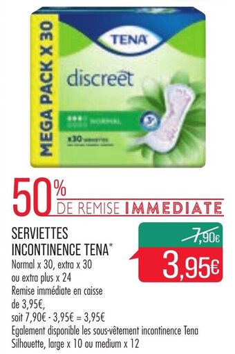Match Serviettes Incontinence Tena offre