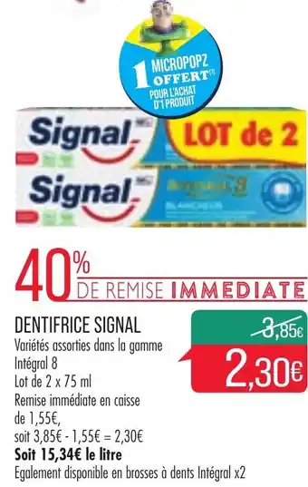 Match Dentifrice Signal offre