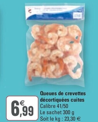 G20 Queues De Crevettes Décortiquées Cuites offre