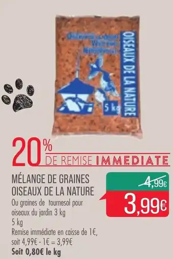 Match Mélange De Graines Oiseaux De La Nature offre