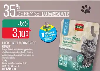 Match Litière Fine Et Agglomerante Rigalit offre
