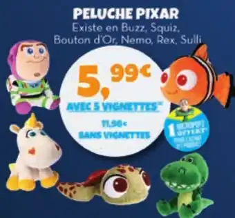 Match Peluche Pixar offre