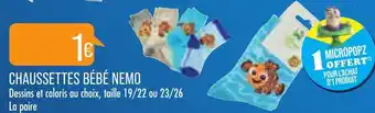 Match Chaussettes Bébé Nemo offre