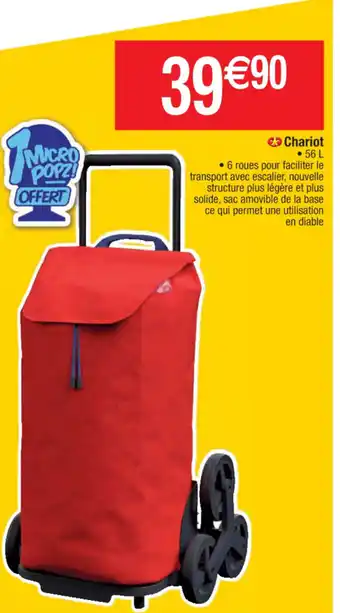 Cora x Carrefour Chariot 56L offre