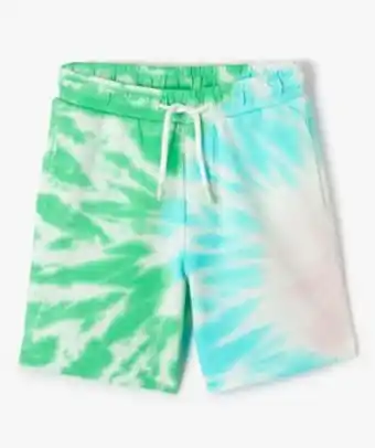 Gémo Bermuda garçon en maille effet tie and dye offre