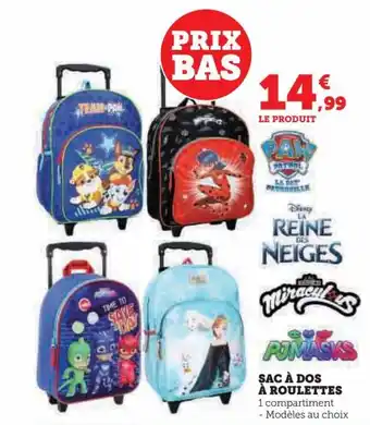 Hyper U SAC À DOS À ROULETTES offre