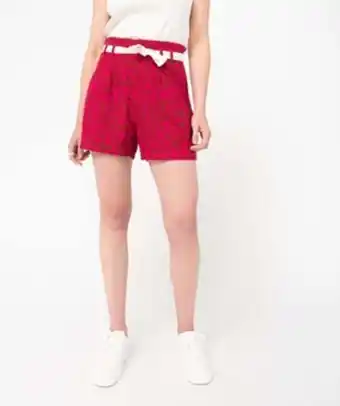 Gémo Short femme imprimé contenant du lin offre
