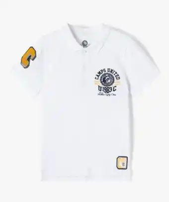 Polo garçon à manches courtes avec motifs brodés - camps united