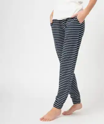 Gémo Pantalon de pyjama femme rayé avec bas resserré offre
