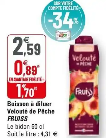 G20 Boisson à Diluer Velouté De Pêche offre