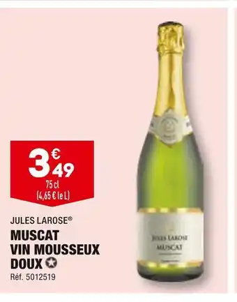 ALDI Jules larose muscat vin mousseux doux offre
