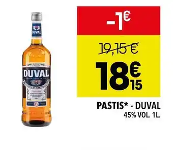 Supeco Duval pastis offre