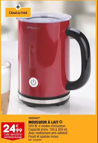 ALDI Ambiano mousseur à lait offre