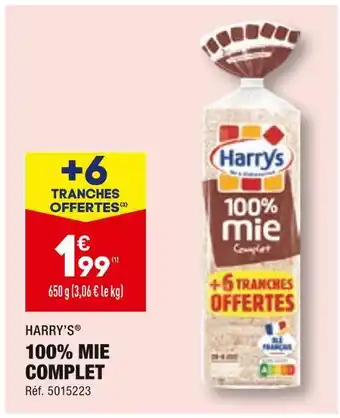 ALDI Harry’s 100% mie complet offre