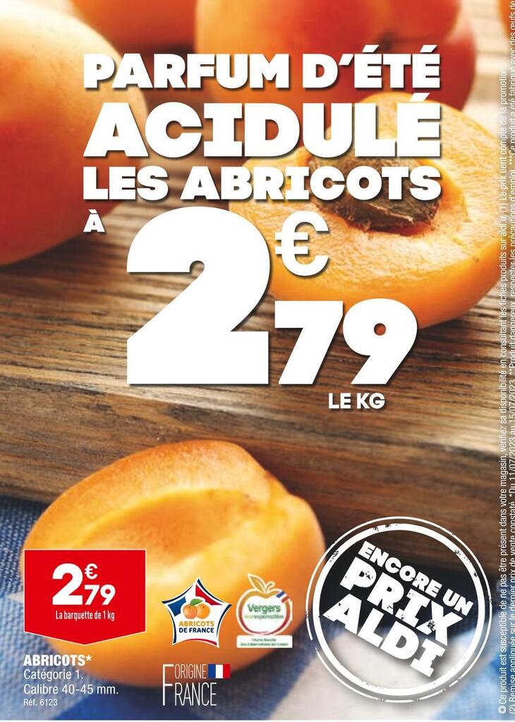 Promo Abricots chez ALDI
