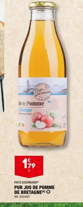 ALDI Pays gourmand pur jus de pomme de bretagne offre