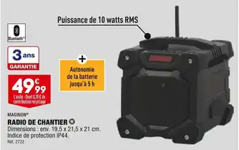 ALDI Maginon radio de chantier offre