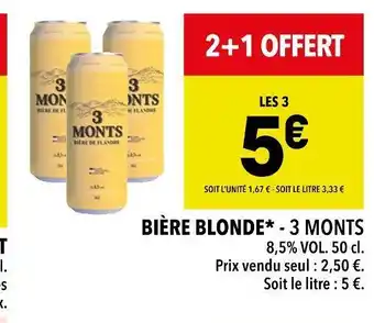3 monts biĂšre blonde