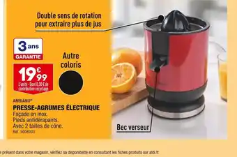 ALDI Ambiano presse-agrumes électrique offre
