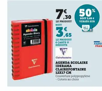 Agenda scolaire iderama clairefontaine 12x17cm