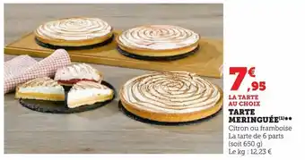 Super U Tarte meringuée offre