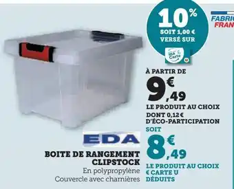 Hyper U Boite de rangement clipstock offre