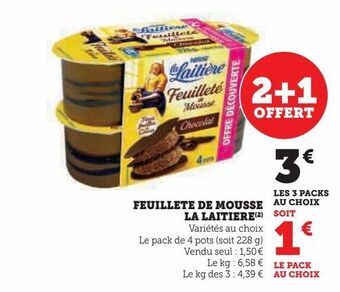 U Express Feuillete de mousse la laitiere offre