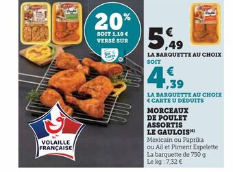 U Express Morceaux de poulet assortis le gaulois offre