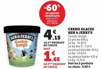 U Express Creme glacee ben & jerry's offre
