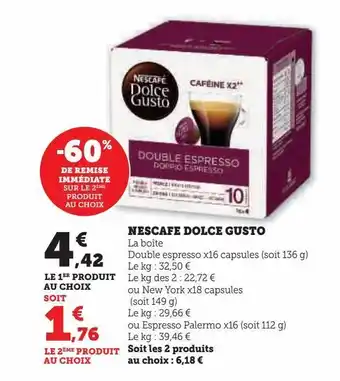 U Express Nescafe dolce gusto offre