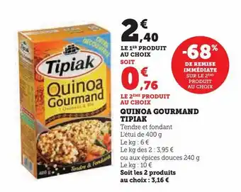 U Express Quinoa gourmand tipiak offre