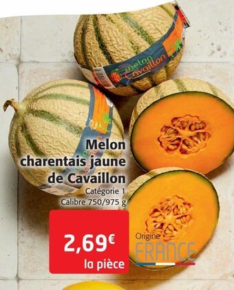 Colruyt Melon charentais jaune offre