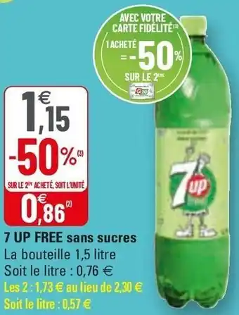 G20 7 Up Free Sans Sucres offre