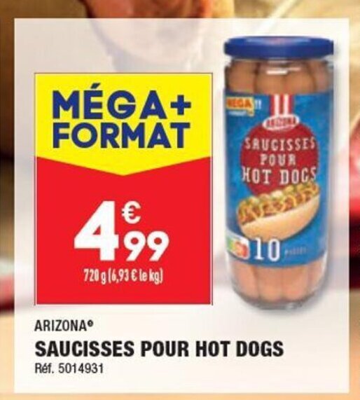 Promo SAUCISSES POUR HOT DOGS chez ALDI