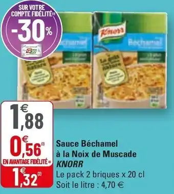 G20 Sauce Béchamel à La Noix De Muscade offre