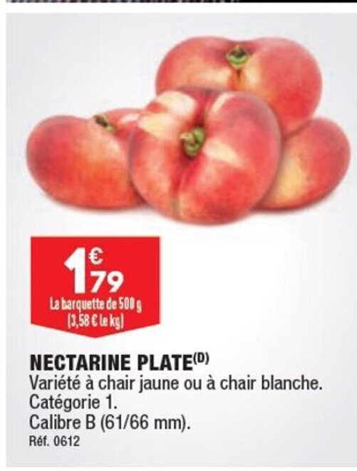 Promo NECTARINE PLATE(⁰) chez ALDI