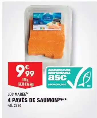 ALDI 4 PAVÉS DE SAUMON(C)** offre