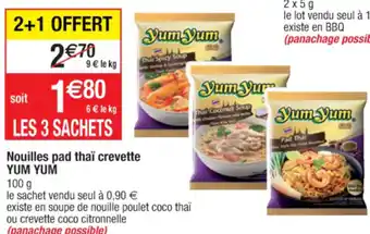 Cora x Carrefour Nouilles Pad Thaï Crevette Yum Yum offre