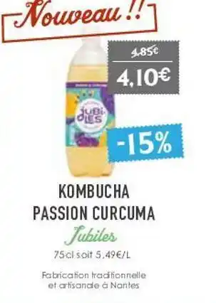 Naturalia Kombucha passion curcuma jubiles offre