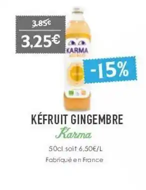 Naturalia Kéfruit gingembre karma offre